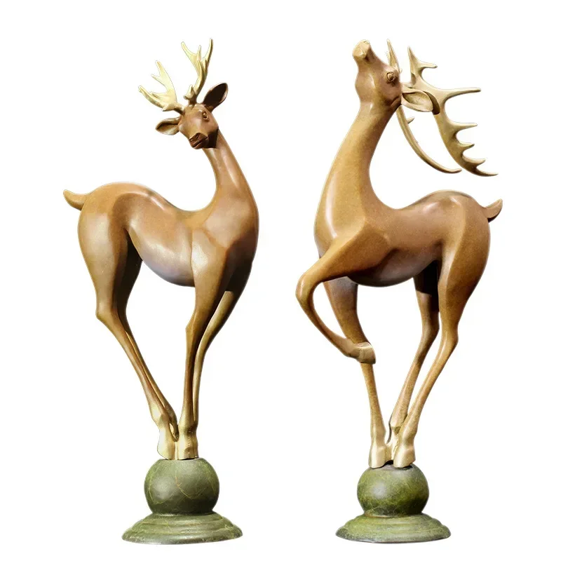 Brass deer ornament, a pair of painted sika deer, decorative craft gifts, leadership gifts
Brass deer ornament, a pair of painted sika deer, decorative craft gifts, leadership gifts