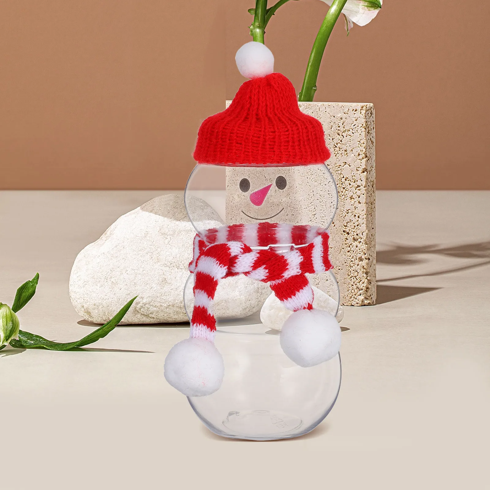 6Pcs Christmas Juice Bottles Snowman Design 500ml Reusable Plastic Milk Containers Caps Scarves Holiday Candy Storage
6Pcs Christmas Juice Bottles Snowman Design 500ml Reusable Plastic Milk Containers Caps Scarves Holiday Candy Storage