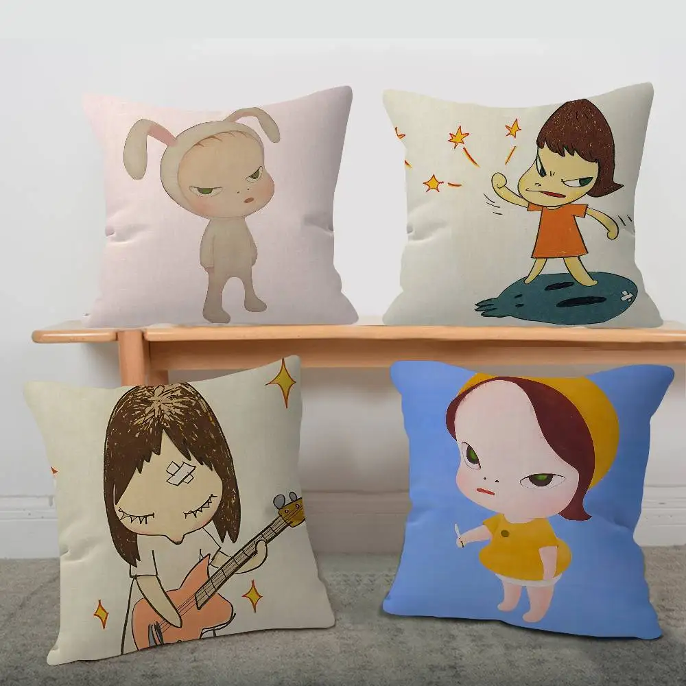 Y-YoshitomoS N-Nara CARTOON Personalized picture text home decorative pillows Household Gifts 45x45cm
Y-YoshitomoS N-Nara CARTOON Personalized picture text home decorative pillows Household Gifts 45x45cm