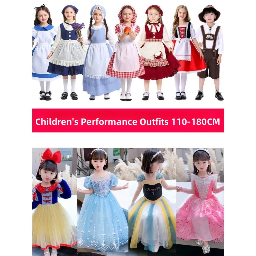Children's Day Cosplay Performance Dress Snow White Princess Cinderella Skirt Little Red Riding Hood National Prince Outfit
Children's Day Cosplay Performance Dress Snow White Princess Cinderella Skirt Little Red Riding Hood National Prince Outfit
