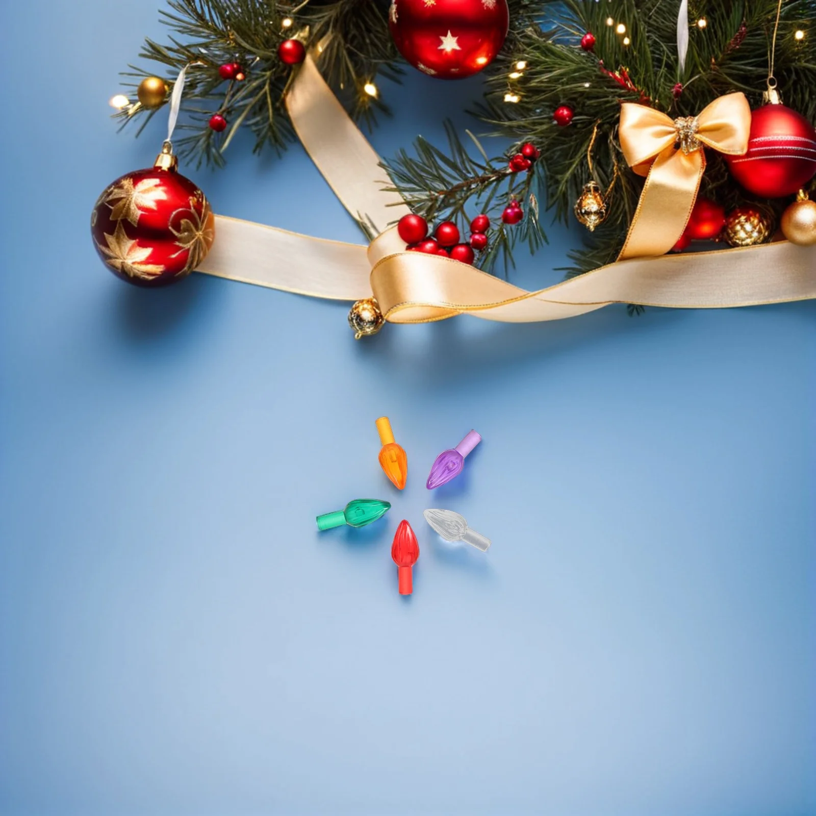 100Pcs Christmas Tree Light Decorations Colorful Twist Bulbs Replacement for Ceramic Trees DIY Vintage Style Plastic Peg Lights
100Pcs Christmas Tree Light Decorations Colorful Twist Bulbs Replacement for Ceramic Trees DIY Vintage Style Plastic Peg Lights