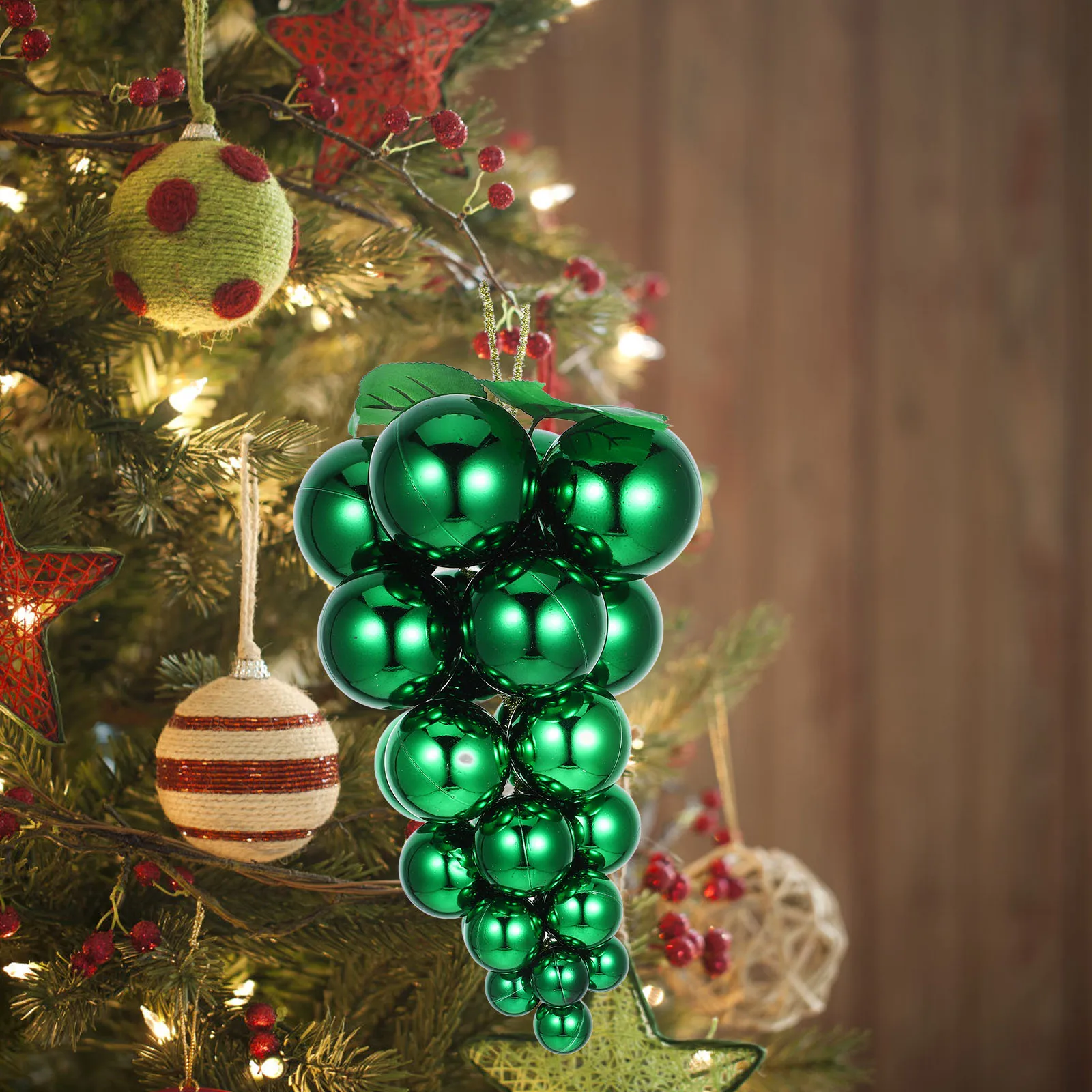 Christmas Tree Pendant Ornaments Grapes Shatterproof Balls Gold Christams Green Decorative Decoration Decorations
Christmas Tree Pendant Ornaments Grapes Shatterproof Balls Gold Christams Green Decorative Decoration Decorations