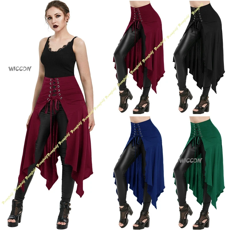 Women Medieval Vintage Court Skirt Irregular Hem Lace-up Corset Waist Skirt Halloween Carnival Cosplay Party Costume
Women Medieval Vintage Court Skirt Irregular Hem Lace-up Corset Waist Skirt Halloween Carnival Cosplay Party Costume