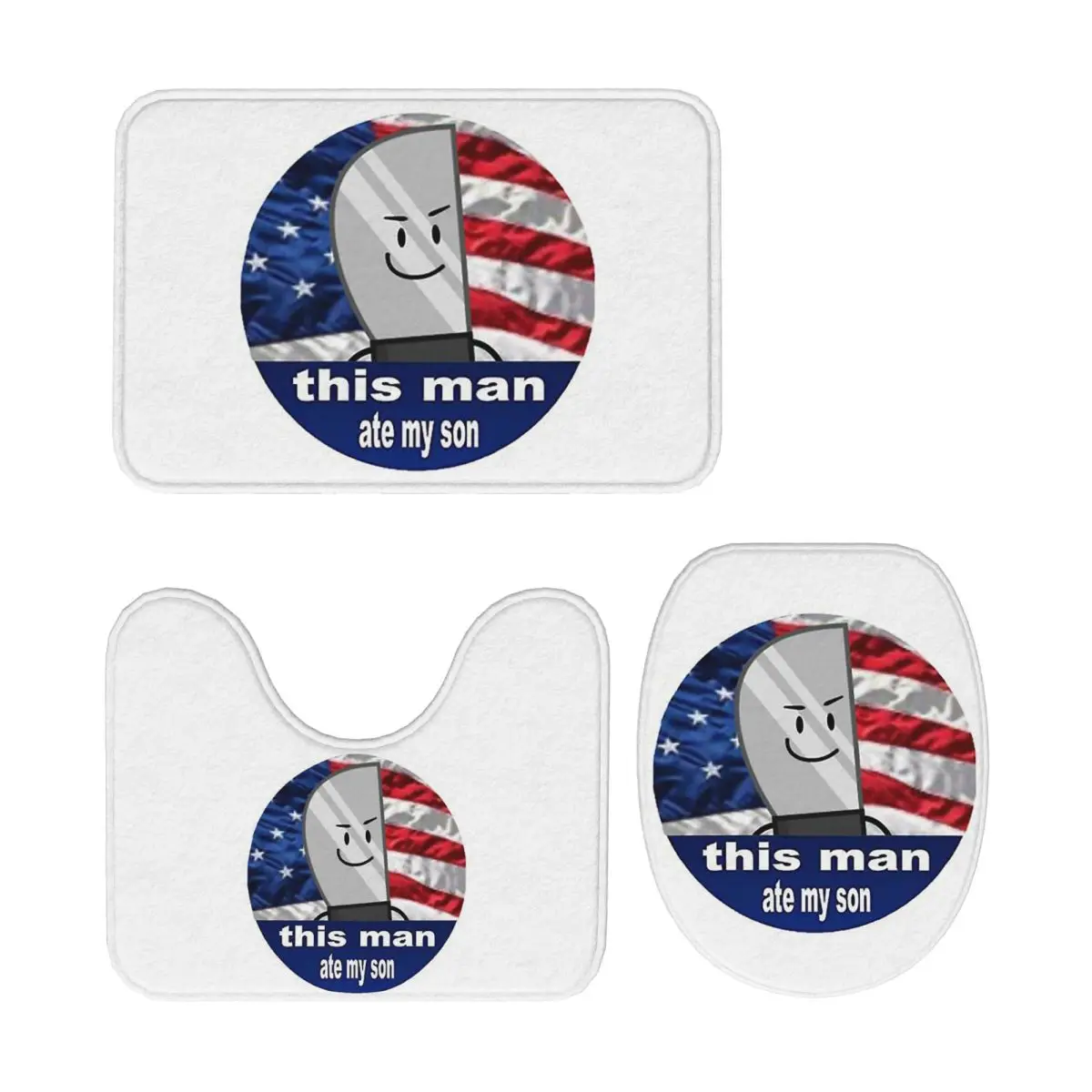 Inanimate Insanity Knife This Man Ate My So 3-х предметный коврик для ванной комнаты Набор для ванной комнаты Крышка унитаза Домашний декор Нескользящий ковер Напольный коврик 
Inanimate Insanity Knife This Man Ate My So 3-х предметный коврик для ванной комнаты Набор для ванной комнаты Крышка унитаза Домашний декор Нескользящий ковер Напольный коврик