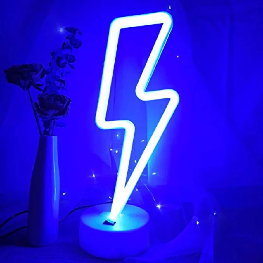 Lightning Bolt Neon Signs Lightning Neon Sign with Base for Bedroom LED Lighting for Room Decor for Teen Girls Gifts for Teenag
Lightning Bolt Neon Signs Lightning Neon Sign with Base for Bedroom LED Lighting for Room Decor for Teen Girls Gifts for Teenag