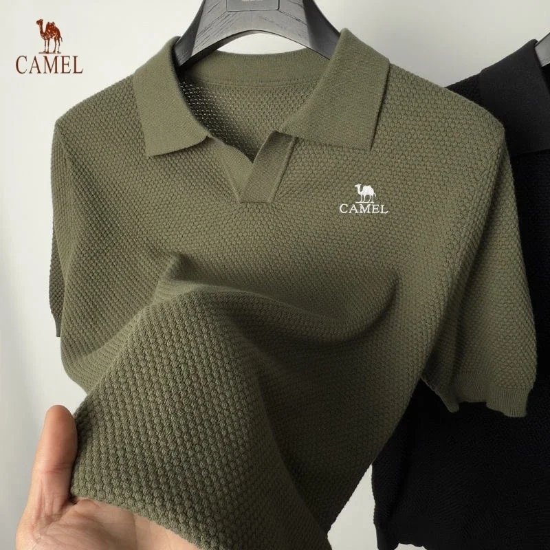 Summer Men's High-quality Short Sleeved Knitted Thin Polo Shirt, New Fashion, Business, Breathable and Cool Top
Summer Men's High-quality Short Sleeved Knitted Thin Polo Shirt, New Fashion, Business, Breathable and Cool Top