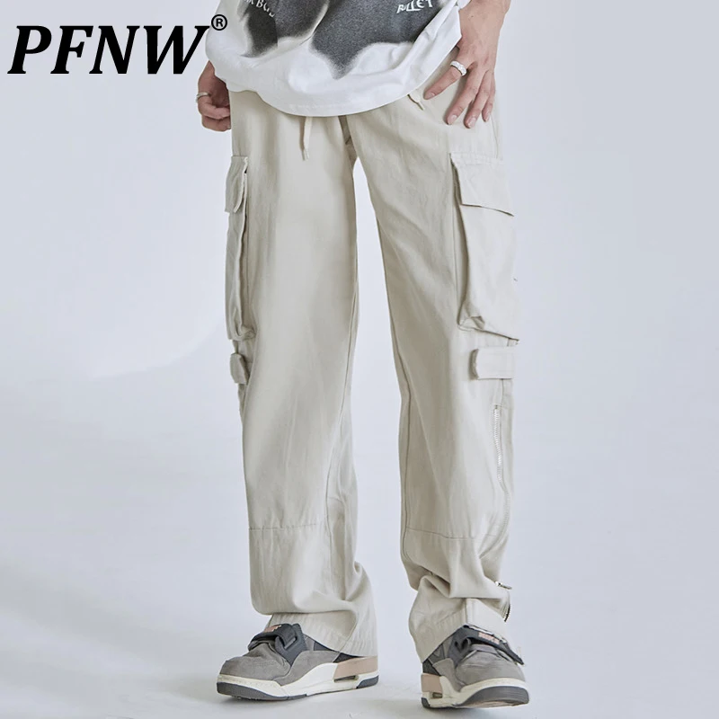 PFNW New Men's Pants Big Pocket Zipper Patchwork Drawstring Solid Color Loose Elastic Waist Loose Autumn Male Bottom 2024 12C985
PFNW New Men's Pants Big Pocket Zipper Patchwork Drawstring Solid Color Loose Elastic Waist Loose Autumn Male Bottom 2024 12C985