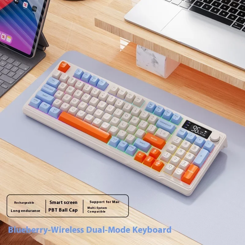 БЕСПЛАТНАЯ Беспроводная Bluetooth клавиатура Wolf M96 с двойным режимом, механическая клавиатура, мяч ПБТ, шапка с дисплеем, игровая офисная Водонепроницаемая клавиатура
БЕСПЛАТНАЯ Беспроводная Bluetooth клавиатура Wolf M96 с двойным режимом, механическая клавиатура, мяч ПБТ, шапка с дисплеем, игровая офисная Водонепроницаемая клавиатура