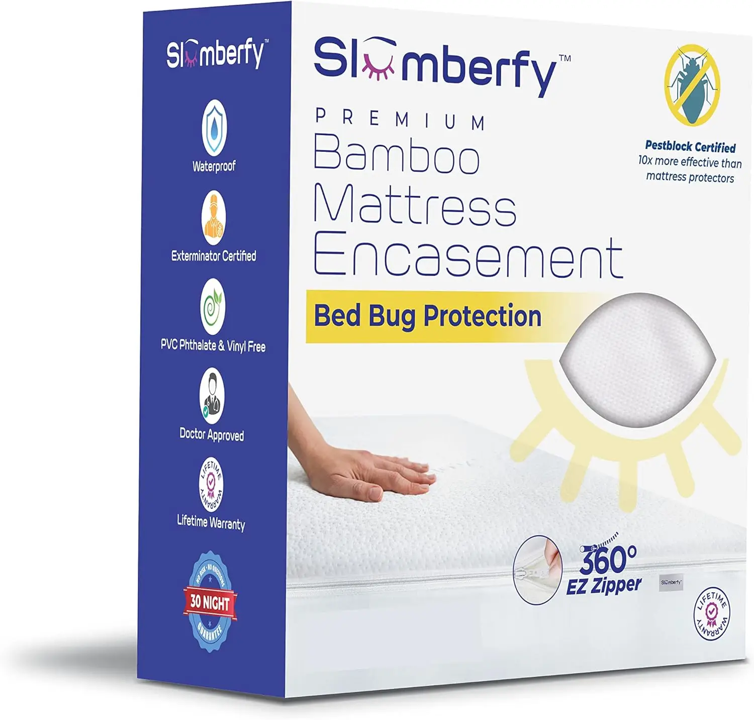 Full Size Waterproof Bamboo Mattr Encasement By - Premium Skin-Safe Mattr Protector With 360° Ez Zipper, Lab-Tested Bed Bug,
Full Size Waterproof Bamboo Mattr Encasement By - Premium Skin-Safe Mattr Protector With 360° Ez Zipper, Lab-Tested Bed Bug,