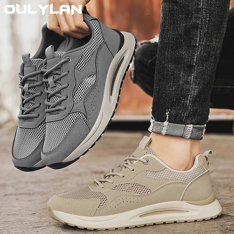 Oulylan Men Sneakers Mesh Breathable Top Layer Leather Men Sports Shoes Outdoor Mesh Hollowed Out Running Shoes Men Shoes
Oulylan Men Sneakers Mesh Breathable Top Layer Leather Men Sports Shoes Outdoor Mesh Hollowed Out Running Shoes Men Shoes