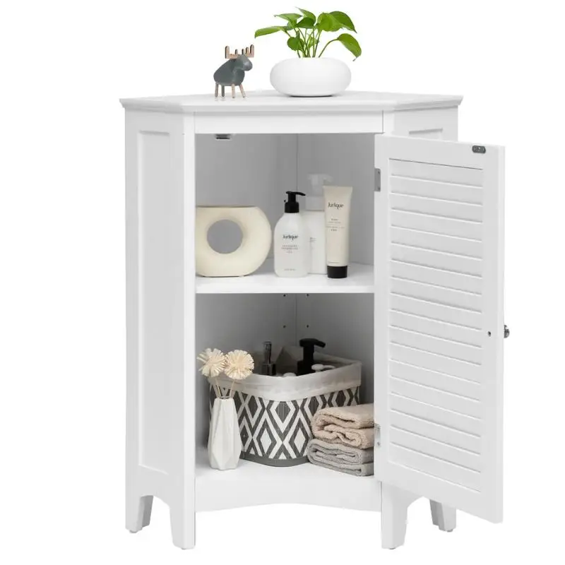 Corner Storage Cabinet Free Standing Bathroom Cabinet with Shutter Door
Corner Storage Cabinet Free Standing Bathroom Cabinet with Shutter Door