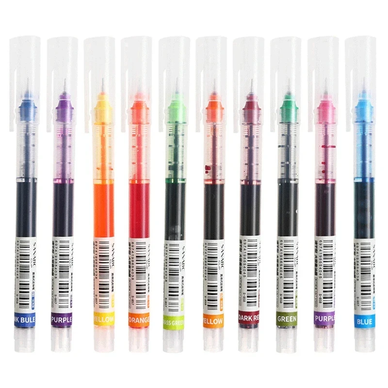 10Pcs High Quality Needle Type Gel Pens Straight Liquid Ballpoint Pen Kawaii Stationery School Office Supplies Writing
10Pcs High Quality Needle Type Gel Pens Straight Liquid Ballpoint Pen Kawaii Stationery School Office Supplies Writing
