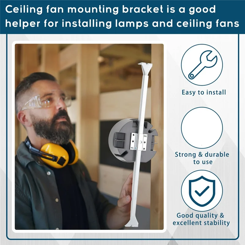 A08F-4Pcs Ceiling Fan Brace,Adjustable 14-24.5Inch Electrical Box With Support Bars,For Ceiling Fan & Light Fixture Installs
A08F-4Pcs Ceiling Fan Brace,Adjustable 14-24.5Inch Electrical Box With Support Bars,For Ceiling Fan & Light Fixture Installs
