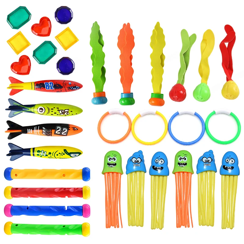 18/19/22/24PCS Dive Toy Set Various Shapes Float Diving Game Prop Suitable for Summer Swimming Pool Party Underwater Chasing ZYF
18/19/22/24PCS Dive Toy Set Various Shapes Float Diving Game Prop Suitable for Summer Swimming Pool Party Underwater Chasing ZYF