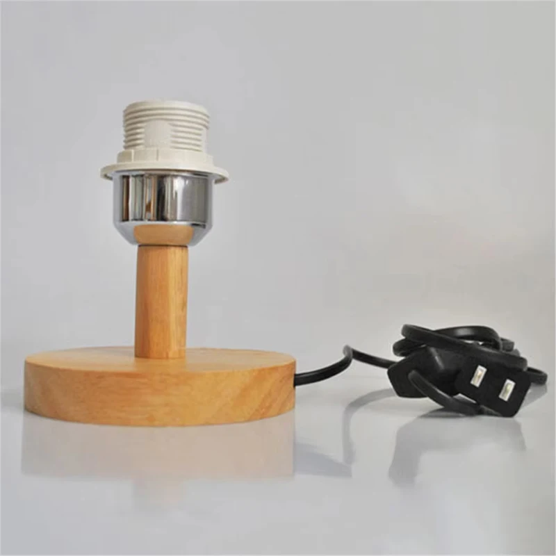 Round Solid Wood Base Table Lamp Holder with Cord on off Switch Bedside E27 Lamp Holder for Home Lighting Accessories EU Plug
Round Solid Wood Base Table Lamp Holder with Cord on off Switch Bedside E27 Lamp Holder for Home Lighting Accessories EU Plug