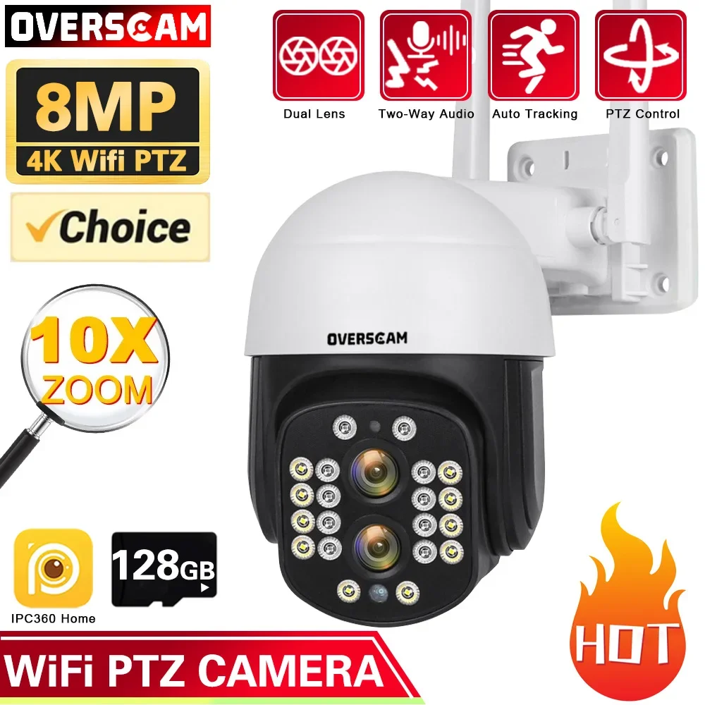 4K 8MP Dual Lens IP Camera Audio WIFI Outdoor 10X Zoom PTZ Control Security Protection CCTV Video Surveillance Auto Tracking
4K 8MP Dual Lens IP Camera Audio WIFI Outdoor 10X Zoom PTZ Control Security Protection CCTV Video Surveillance Auto Tracking