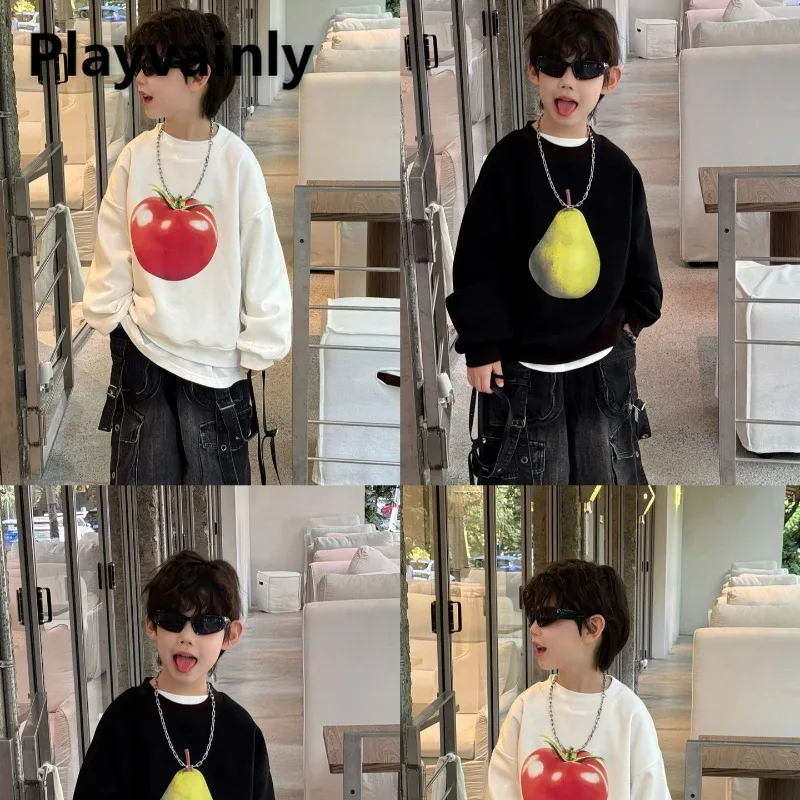 2025 New Spring Autumn Children Casual Loose Sweatshirts Boys Girls White Black Crewneck Hoodie Kids Pullover Streetwear X5076
2025 New Spring Autumn Children Casual Loose Sweatshirts Boys Girls White Black Crewneck Hoodie Kids Pullover Streetwear X5076