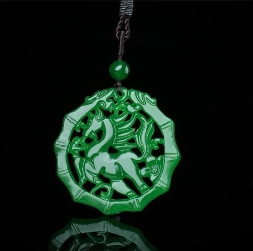 Chinese Green Jade Double Horse Hollow-out Pendant Necklace Charm Jewellery Fashion Accessories Hand-Carved Woman Luck Amulet
Chinese Green Jade Double Horse Hollow-out Pendant Necklace Charm Jewellery Fashion Accessories Hand-Carved Woman Luck Amulet