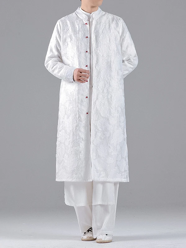 Men's Long T Coat Spring Autumn Chinese Sle Stand Collar Monastic Hanfu Fairy Daoist Robe Wind Embroidery Casual Outerwear
Men's Long T Coat Spring Autumn Chinese Sle Stand Collar Monastic Hanfu Fairy Daoist Robe Wind Embroidery Casual Outerwear