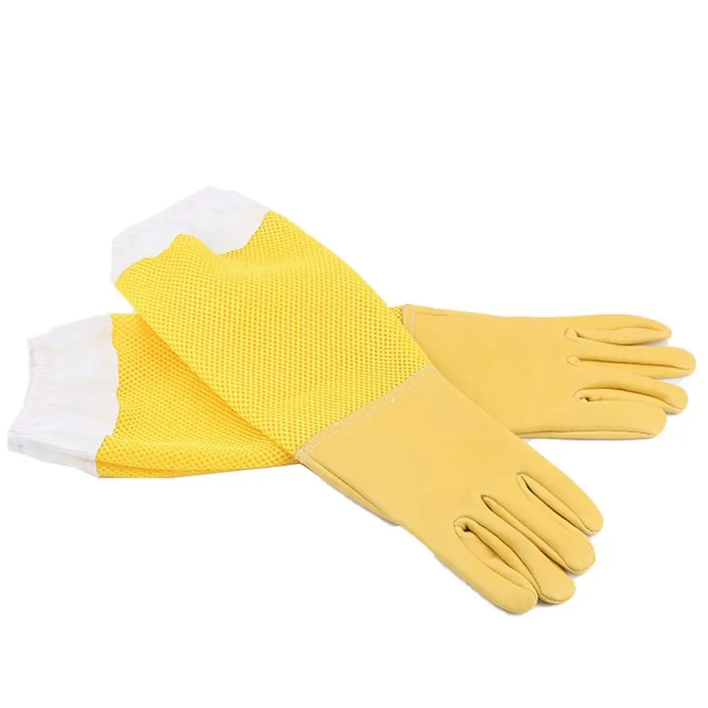 Prevention Leather Beekeeping Gloves Breathable Mesh Durable Beekeeper Gloves Reusable Goatskin Protective Gloves Adults Use
Prevention Leather Beekeeping Gloves Breathable Mesh Durable Beekeeper Gloves Reusable Goatskin Protective Gloves Adults Use