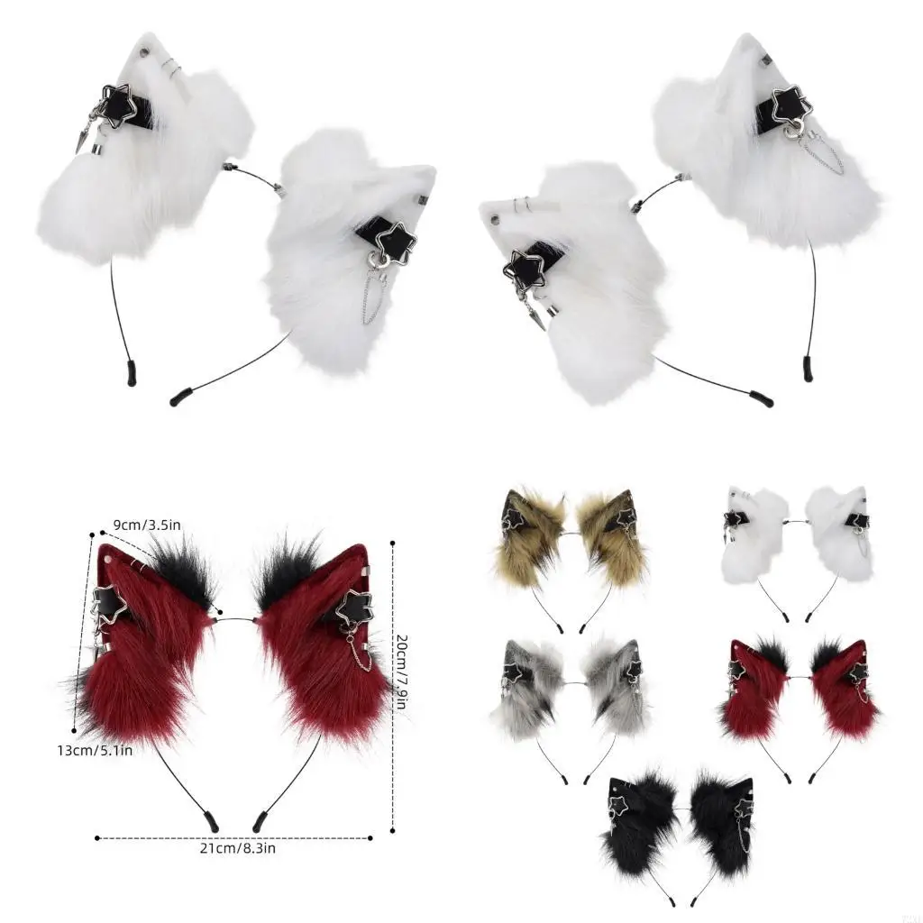 72XE Stylish Cats Ear Headbands with Artificial Ear for Halloween and Birthday Furry Kitten Cosplay Hair Hoop
72XE Stylish Cats Ear Headbands with Artificial Ear for Halloween and Birthday Furry Kitten Cosplay Hair Hoop