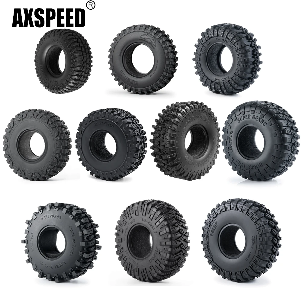 AXSPEED 4 шт. 1,9-дюймовые резиновые шины, колесные шины с пеной для осевого SCX10 Capra TRX-4 1/10, детали для обновления радиоуправляемого автомобиля Monster Truck
AXSPEED 4 шт. 1,9-дюймовые резиновые шины, колесные шины с пеной для осевого SCX10 Capra TRX-4 1/10, детали для обновления радиоуправляемого автомобиля Monster Truck