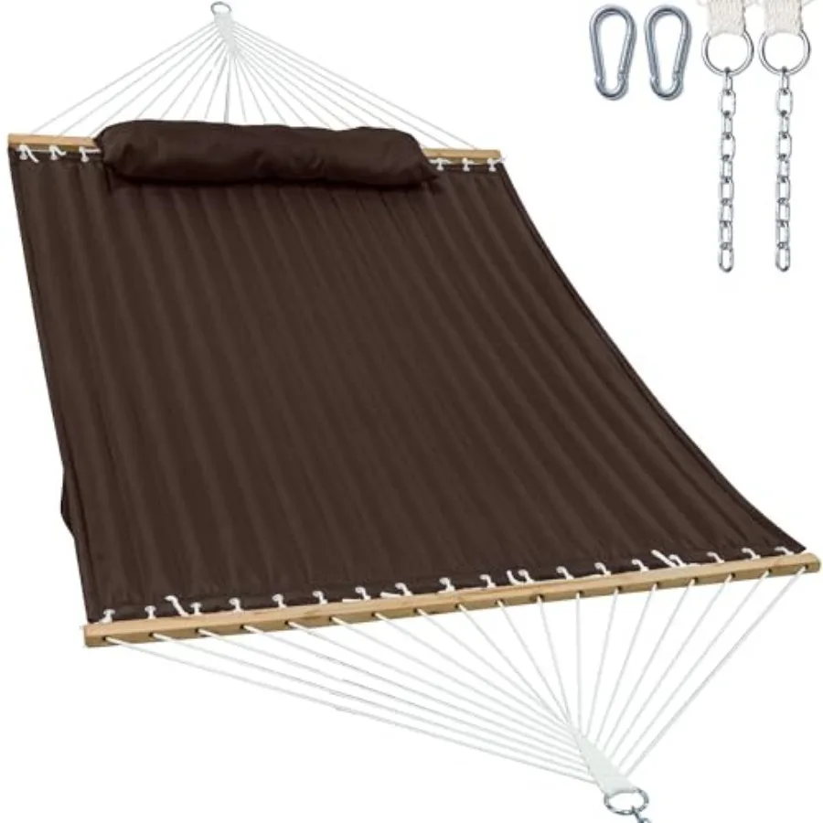 Hammock 2 Person Quilted Fabric Hammocks for Outside Double 12Feet Hammocks with Spreader Bar Large Removable Pillow Storage Ba
Hammock 2 Person Quilted Fabric Hammocks for Outside Double 12Feet Hammocks with Spreader Bar Large Removable Pillow Storage Ba
