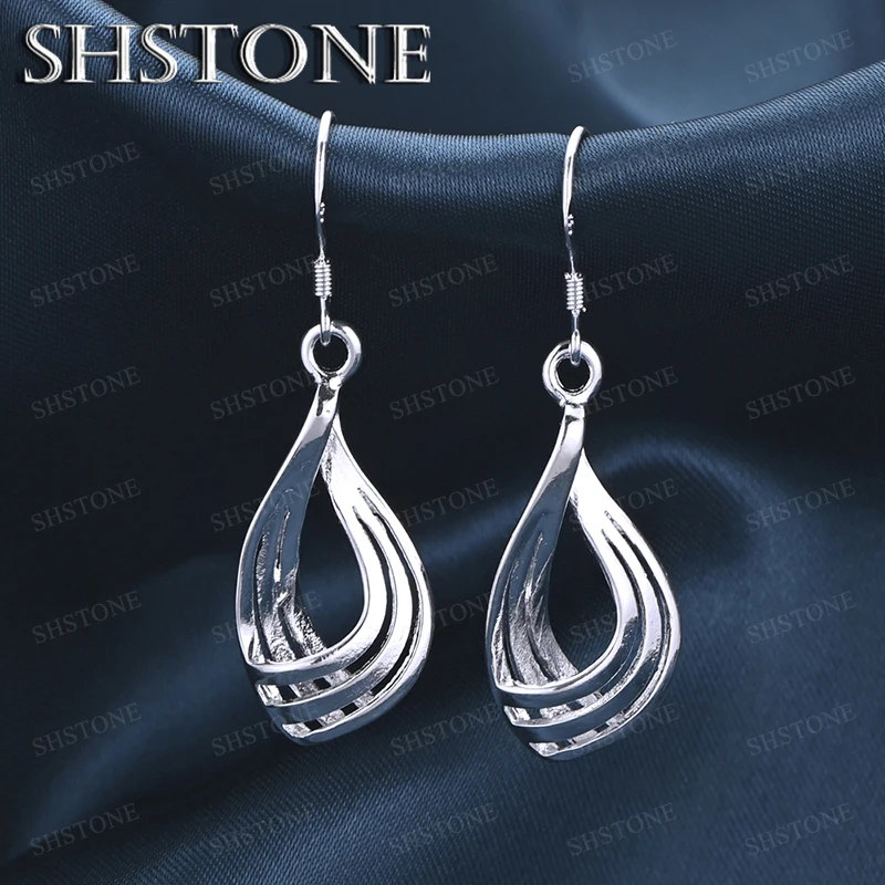 Korean Hot 925 Sterling Silver Twisted Water Droplet Earrings Elegant Jewelry Accessories For Lady Engagement Wedding Party Gift
Korean Hot 925 Sterling Silver Twisted Water Droplet Earrings Elegant Jewelry Accessories For Lady Engagement Wedding Party Gift