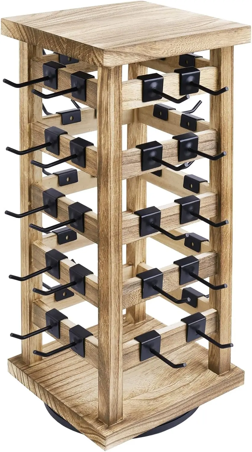 Wood Rotating Jewelry Display Stand, 42 Removable Hooks Earring Organizer, 5-Tier Spinning Tower, Oak Finish
Wood Rotating Jewelry Display Stand, 42 Removable Hooks Earring Organizer, 5-Tier Spinning Tower, Oak Finish