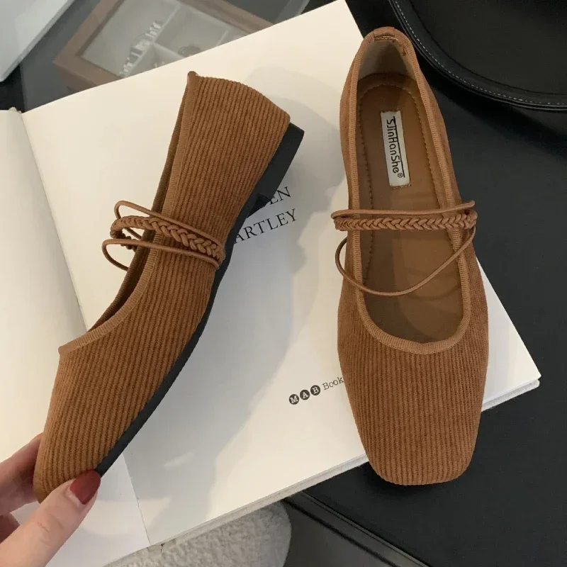 Retro Flat Mary Jane Shoes Women Square Toe Shallow Comfy Ballet Shoes Women Woven Belt Light Non Slip Fashion Mules Pumps Women
Retro Flat Mary Jane Shoes Women Square Toe Shallow Comfy Ballet Shoes Women Woven Belt Light Non Slip Fashion Mules Pumps Women