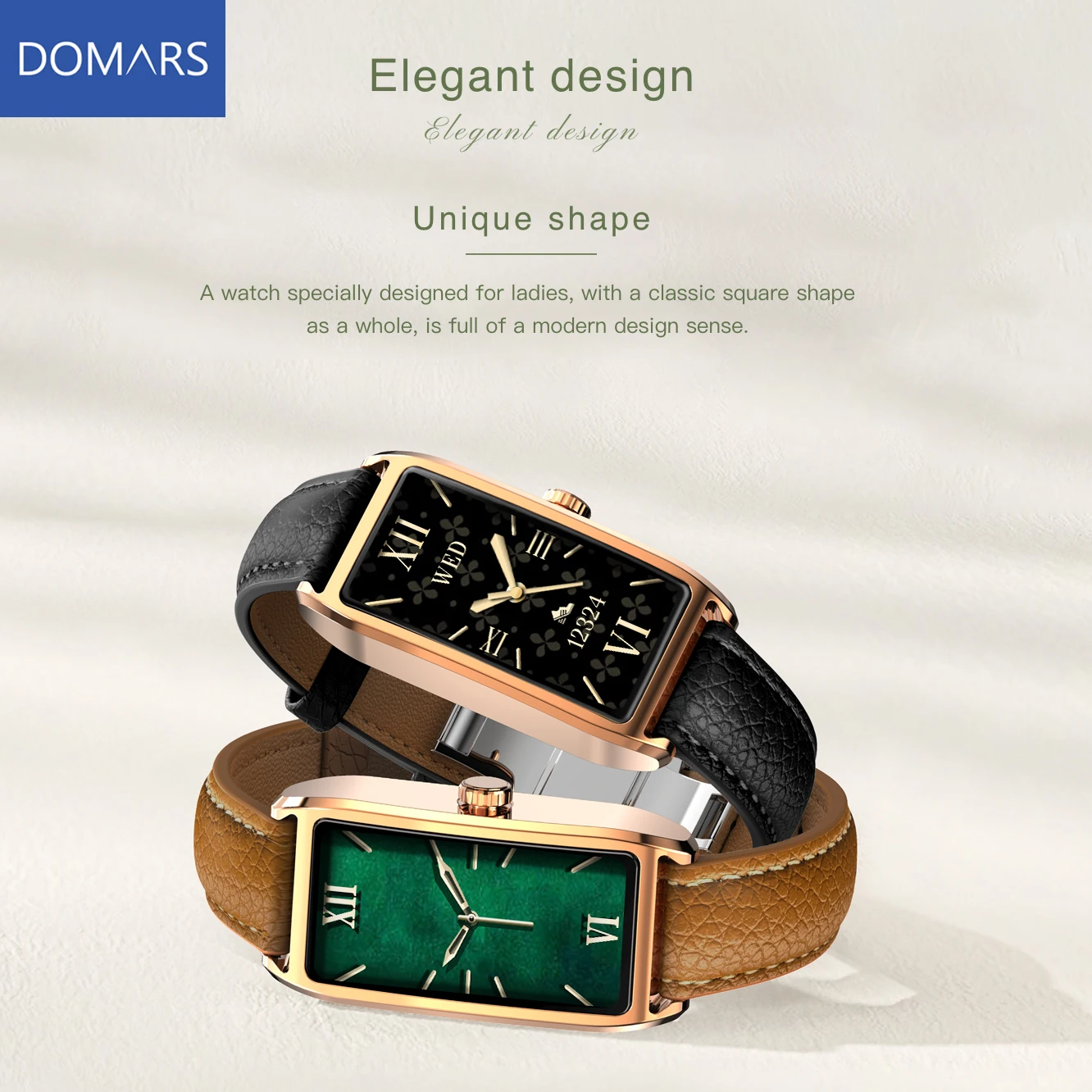 Domars Women Luxury Watch Multi-Functional Smart Watch with 12 Sports Modes Supports Daily Reminders Sitting Reminder Waterproof
Domars Women Luxury Watch Multi-Functional Smart Watch with 12 Sports Modes Supports Daily Reminders Sitting Reminder Waterproof