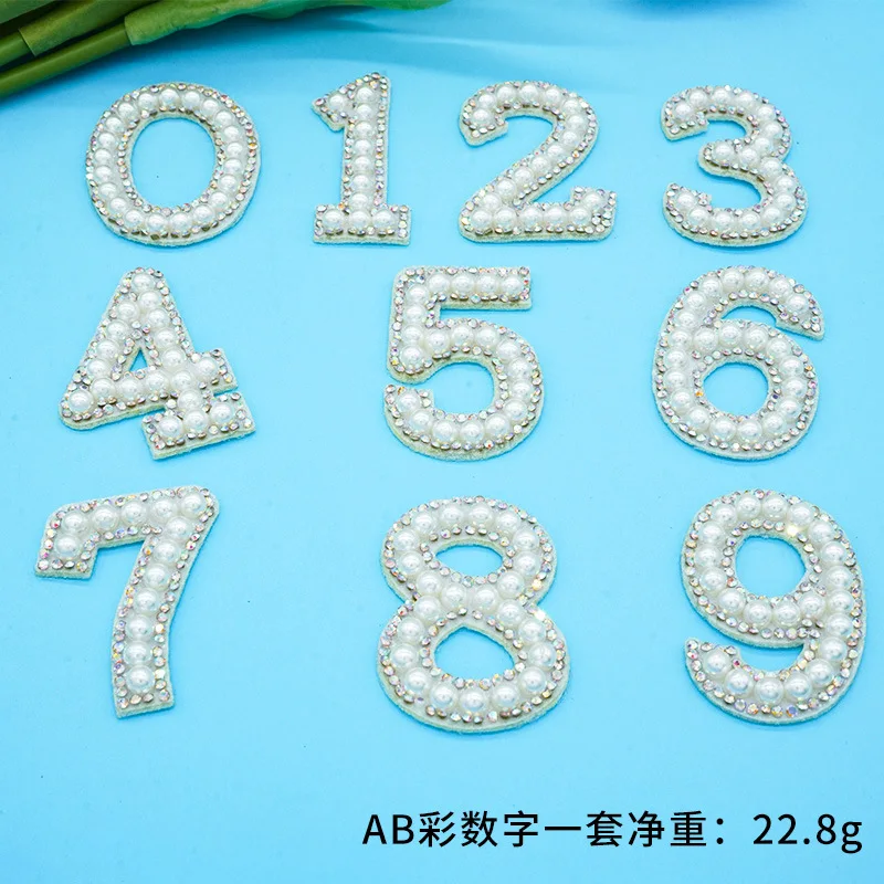 10 Pcs Pearl Diamond Sticker Iron Number Patch Decorative Repair Glitter Numbers Appliques Embroidered Rhinestone Hat Bags
10 Pcs Pearl Diamond Sticker Iron Number Patch Decorative Repair Glitter Numbers Appliques Embroidered Rhinestone Hat Bags