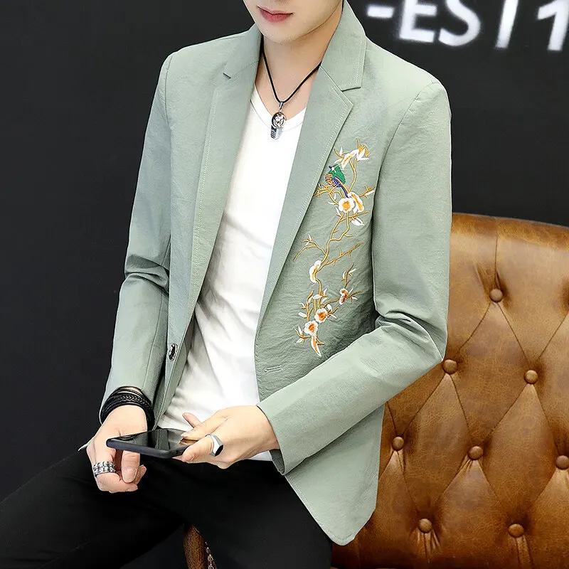 HOO 2023 Men's Embroidery Simple New blazer Youth Casual Cool Slim Fit blazers
HOO 2023 Men's Embroidery Simple New blazer Youth Casual Cool Slim Fit blazers