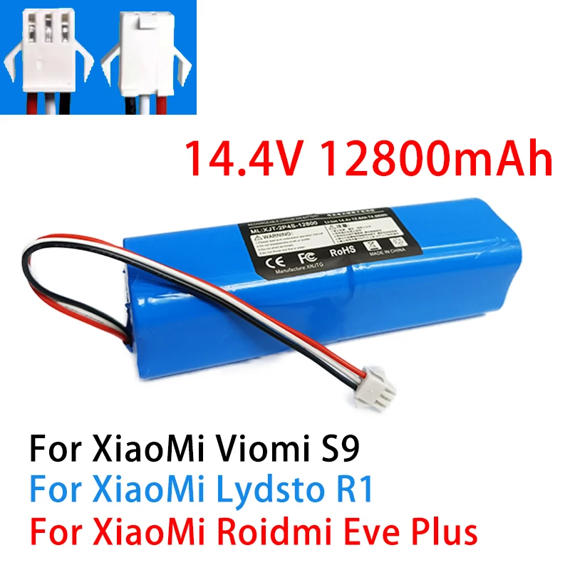 For XiaoMi 100% Original 4P2S 14.4V 6800mAh 9800mAh 12800mAh 16800mAh Viomi S9 Lydsto Roidmi Eve PlusChargeable lithium Battery
For XiaoMi 100% Original 4P2S 14.4V 6800mAh 9800mAh 12800mAh 16800mAh Viomi S9 Lydsto Roidmi Eve PlusChargeable lithium Battery