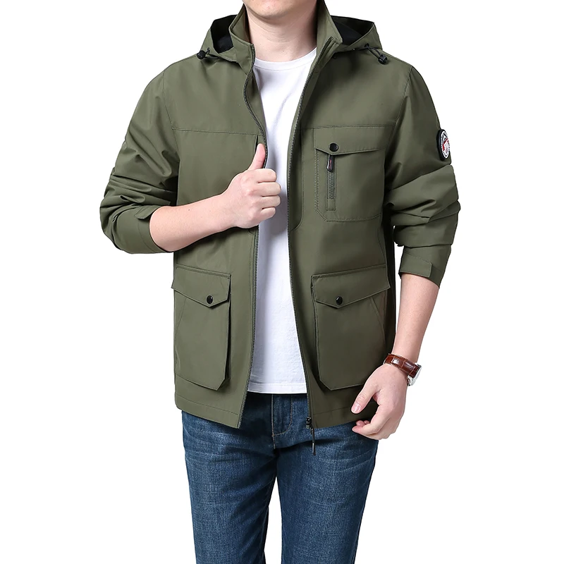 Multi-pocket Windbreaker Men Tactical Jacket Waterproof Outdoor Hooded Coat Sports Military plus Size Field Climbing Outwear
Multi-pocket Windbreaker Men Tactical Jacket Waterproof Outdoor Hooded Coat Sports Military plus Size Field Climbing Outwear