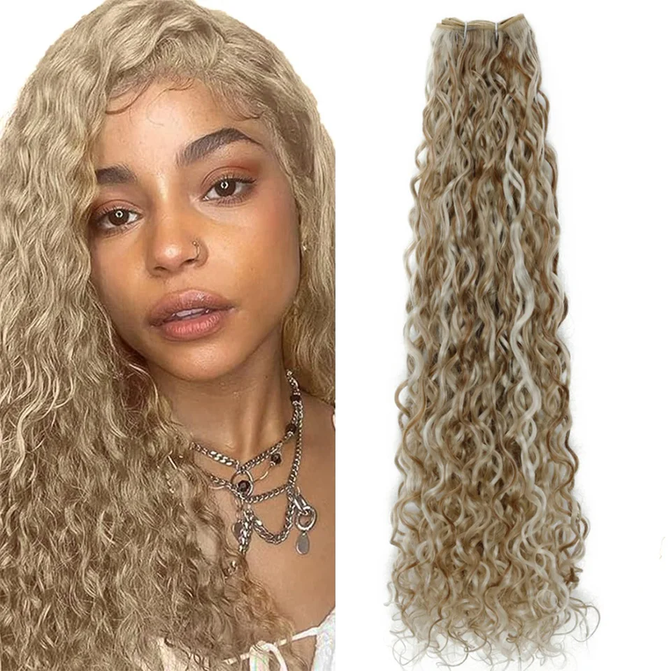 Ombre Bundles Synthetic Hair Extensions Blonde Color Water Wave Bundles Extension For All Seasons 20 Inch High Temperature Fiber
Ombre Bundles Synthetic Hair Extensions Blonde Color Water Wave Bundles Extension For All Seasons 20 Inch High Temperature Fiber