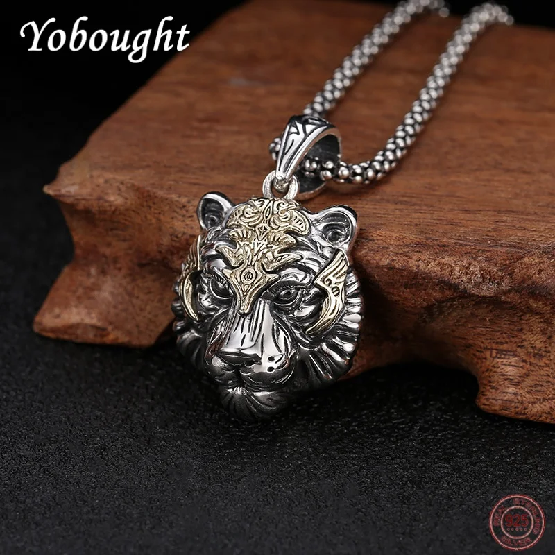 S925 Pure Silver Jewelry Men's Retro Thai Silver Fashionable Domineering Tiger Head Trendy Personalized Necklace Pendant
S925 Pure Silver Jewelry Men's Retro Thai Silver Fashionable Domineering Tiger Head Trendy Personalized Necklace Pendant