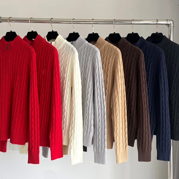 Retro Sle Women's Knitted Wool Camere Sweater Autumn Winter New Arrival f Zip Classic American Embroidered Cable Knit Top
Retro Sle Women's Knitted Wool Camere Sweater Autumn Winter New Arrival f Zip Classic American Embroidered Cable Knit Top