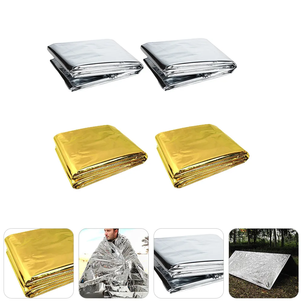 4 Pcs Safety Blanket Emergency Survival Camping Blankets Thermal Outdoor Packable
4 Pcs Safety Blanket Emergency Survival Camping Blankets Thermal Outdoor Packable