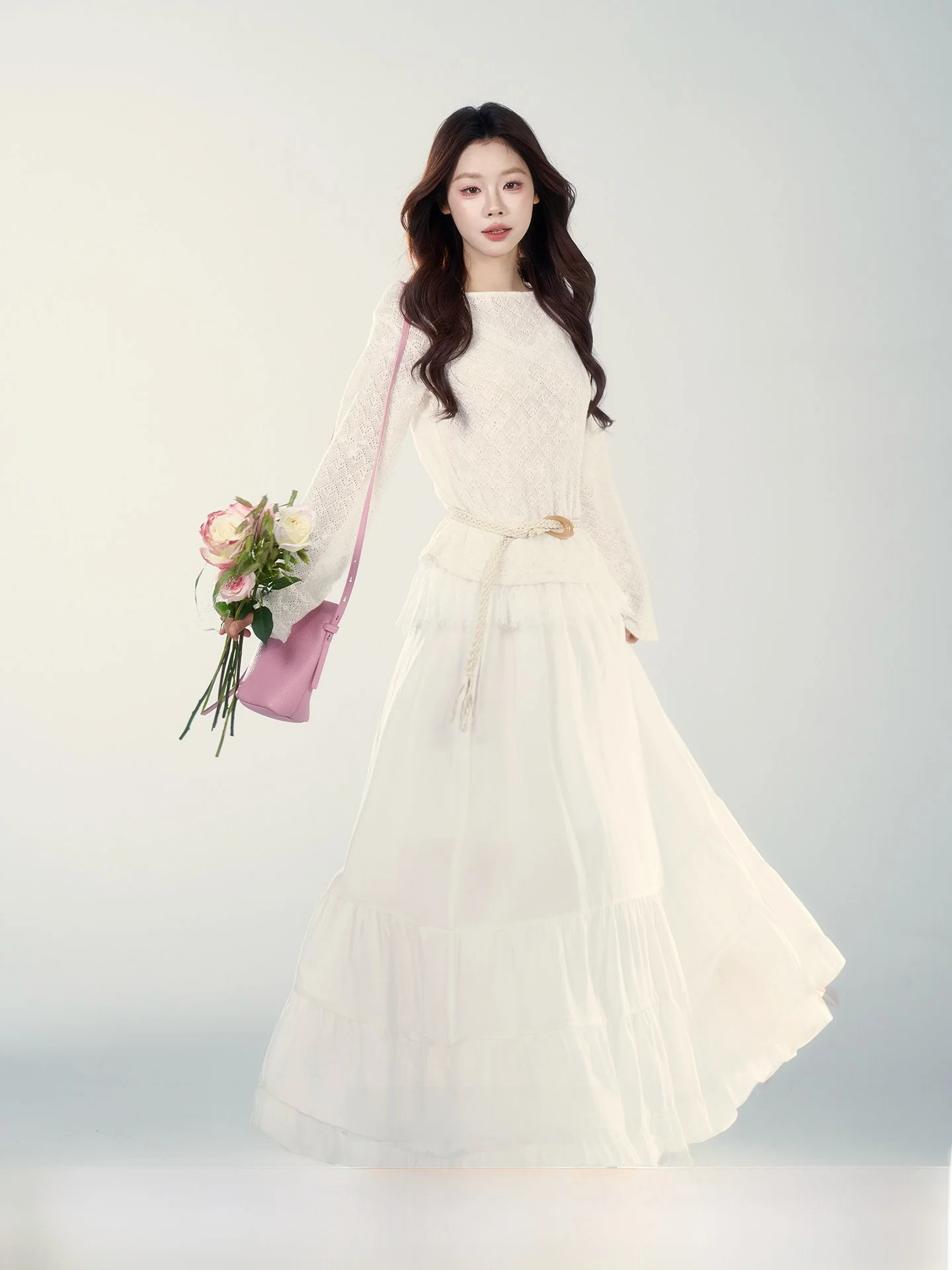 Потрясающая женская белая юбка А-силуэта с высокой талией, весна 2026, модная, для повседневной носки, в корейском стиле, приталенная, для города
Потрясающая женская белая юбка А-силуэта с высокой талией, весна 2026, модная, для повседневной носки, в корейском стиле, приталенная, для города