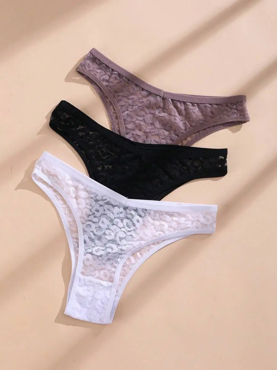 Ladies Lace Bikini Panties Leopard Print V Waist Seamless Comfortable Breathable Underwear
Ladies Lace Bikini Panties Leopard Print V Waist Seamless Comfortable Breathable Underwear