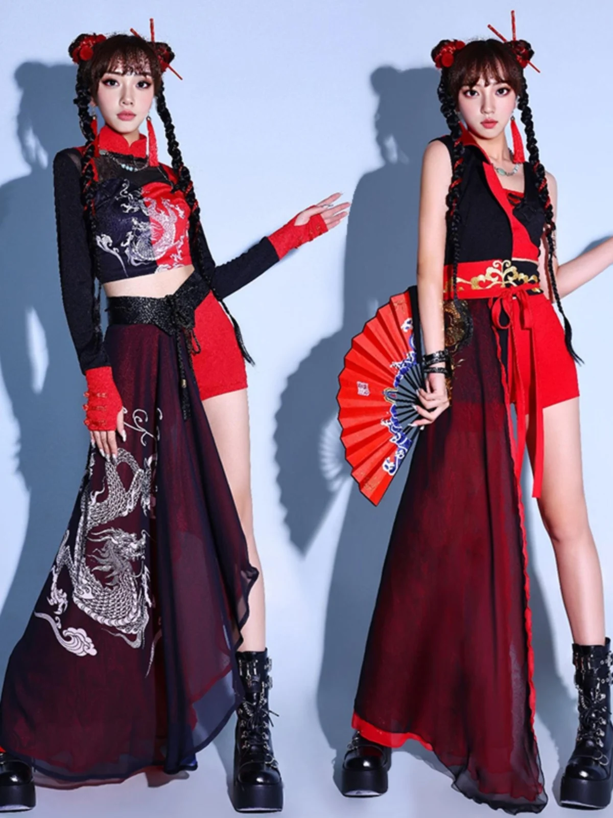 New Women Jazz Dance Costumes Chinese Style Red Outfits Gogo Dancers Costumes Nightclub Bar Dj Ds Performance Clothes DQS8650
New Women Jazz Dance Costumes Chinese Style Red Outfits Gogo Dancers Costumes Nightclub Bar Dj Ds Performance Clothes DQS8650