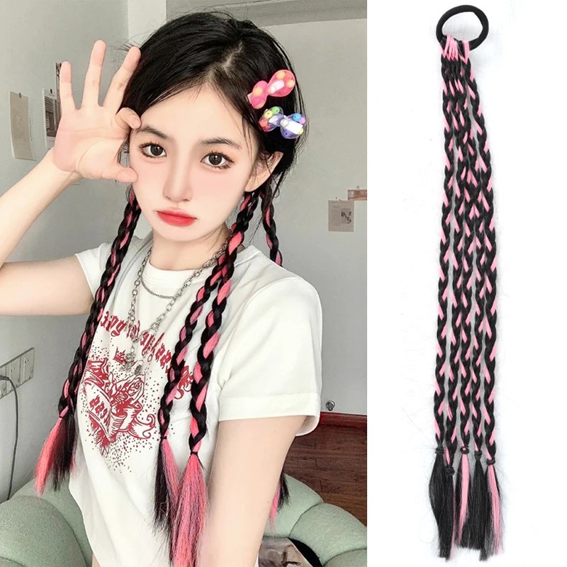 LUPU Sweet and Cool Girl Natural Fried Dough Twists Long Braid Gradual Change Colored Rope Cross Dyed Braid
LUPU Sweet and Cool Girl Natural Fried Dough Twists Long Braid Gradual Change Colored Rope Cross Dyed Braid