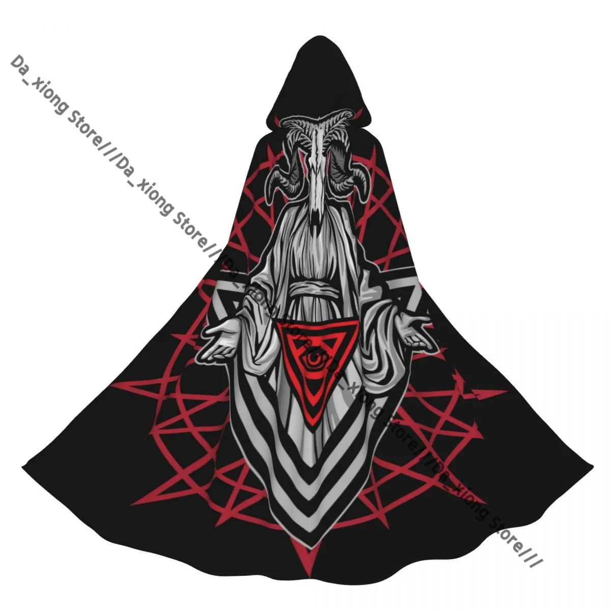 Witch Long Hooded Robe Vintage Baphomet Demon Goat Halloween Cloak Cosplay Costumes for Adult
Witch Long Hooded Robe Vintage Baphomet Demon Goat Halloween Cloak Cosplay Costumes for Adult