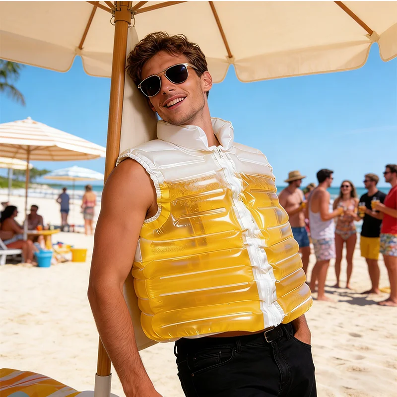 For Pools Parties Festivals Hilarious Gag Gift Transparent Leak-proof Beer-filled Cooler Vest Beer Drinking Jacket Sturdy
For Pools Parties Festivals Hilarious Gag Gift Transparent Leak-proof Beer-filled Cooler Vest Beer Drinking Jacket Sturdy