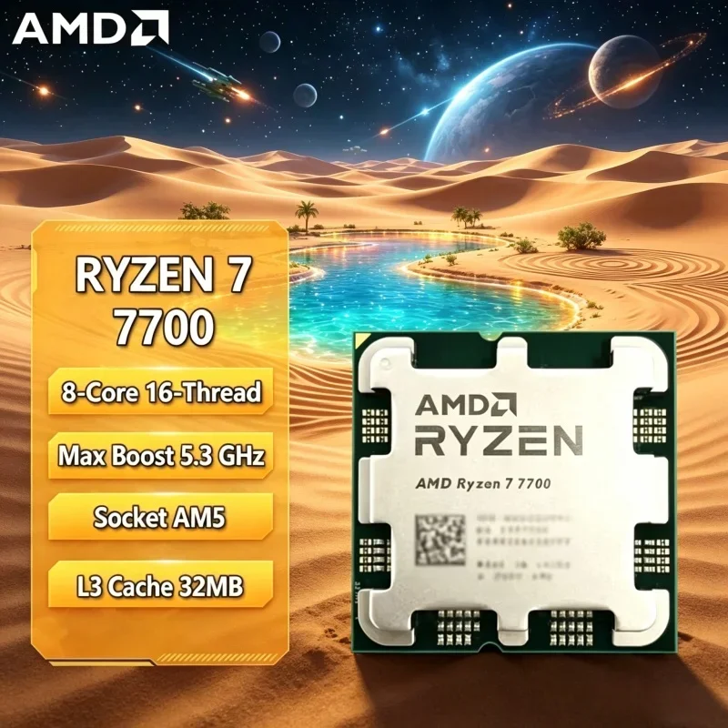 Heat-resistant Durable 2026 AMD Ryzen 7 7700 AM5 65W DDR5 8C16T 32MB L3 Long-service Desktop Gaming CPU No Cooler
Heat-resistant Durable 2026 AMD Ryzen 7 7700 AM5 65W DDR5 8C16T 32MB L3 Long-service Desktop Gaming CPU No Cooler