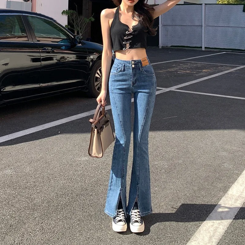2023 Woman Jeans Flare Low Waist Slim High Elastic Jeans For Women Pants 2022 Korean Fashion Boyfriend Denim Pant Trousers
2023 Woman Jeans Flare Low Waist Slim High Elastic Jeans For Women Pants 2022 Korean Fashion Boyfriend Denim Pant Trousers