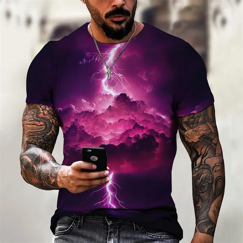 Summer Lightning Pattern T Shirt Fashion Trend Short Sleeve Cool 3D Printed T-shirt Hip Hop Streetwear Oversized Mens Tees Tops
Summer Lightning Pattern T Shirt Fashion Trend Short Sleeve Cool 3D Printed T-shirt Hip Hop Streetwear Oversized Mens Tees Tops