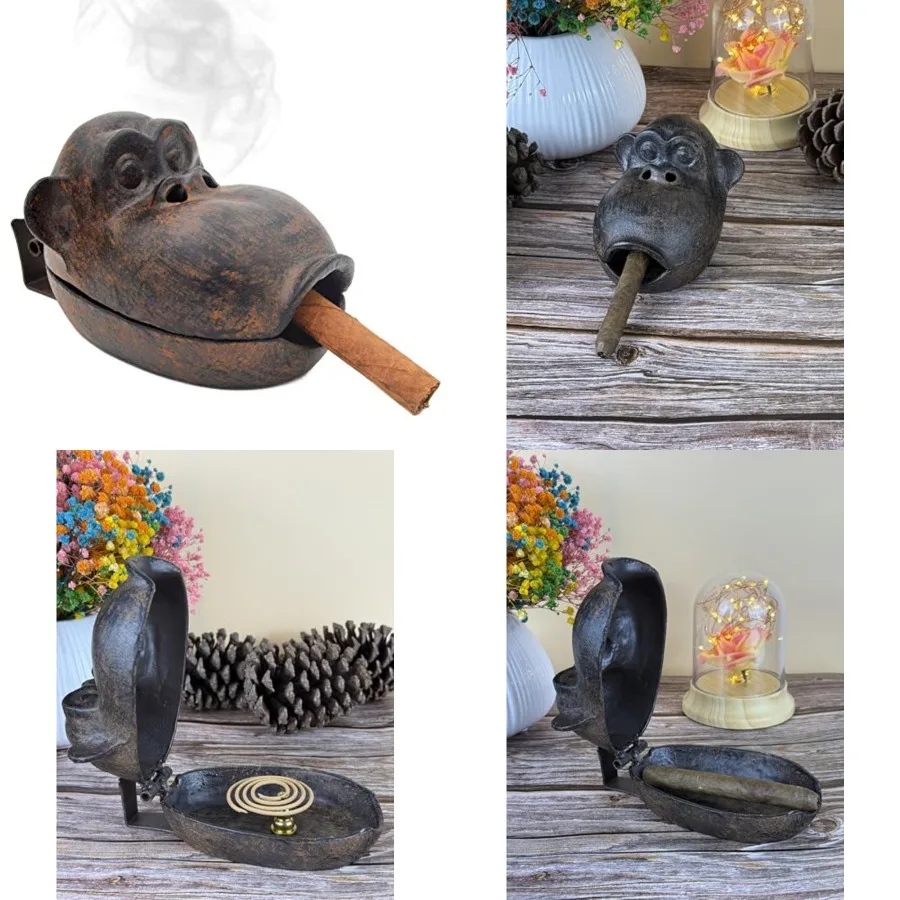 Cigar Ashtrays, Outdoor Ashtray with Lid Cigarette Holder Cigar accessories Ash Tray for Patio Indoor Home Decor Cast Iron Monk
Cigar Ashtrays, Outdoor Ashtray with Lid Cigarette Holder Cigar accessories Ash Tray for Patio Indoor Home Decor Cast Iron Monk