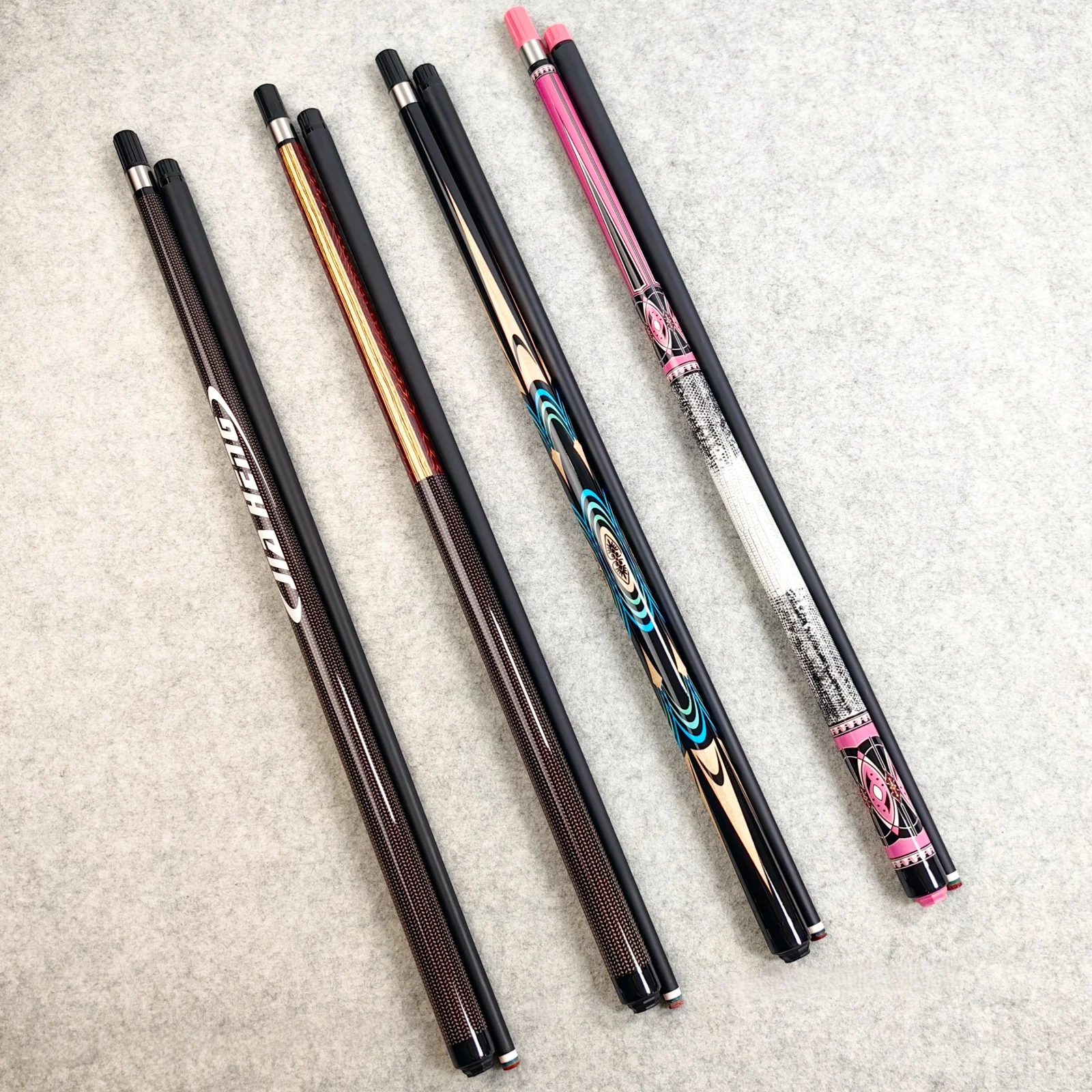 1 Fiberglass Billiard Cue, 1/2 Split Tip, 13mm Quick-Connect Thread
1 Fiberglass Billiard Cue, 1/2 Split Tip, 13mm Quick-Connect Thread